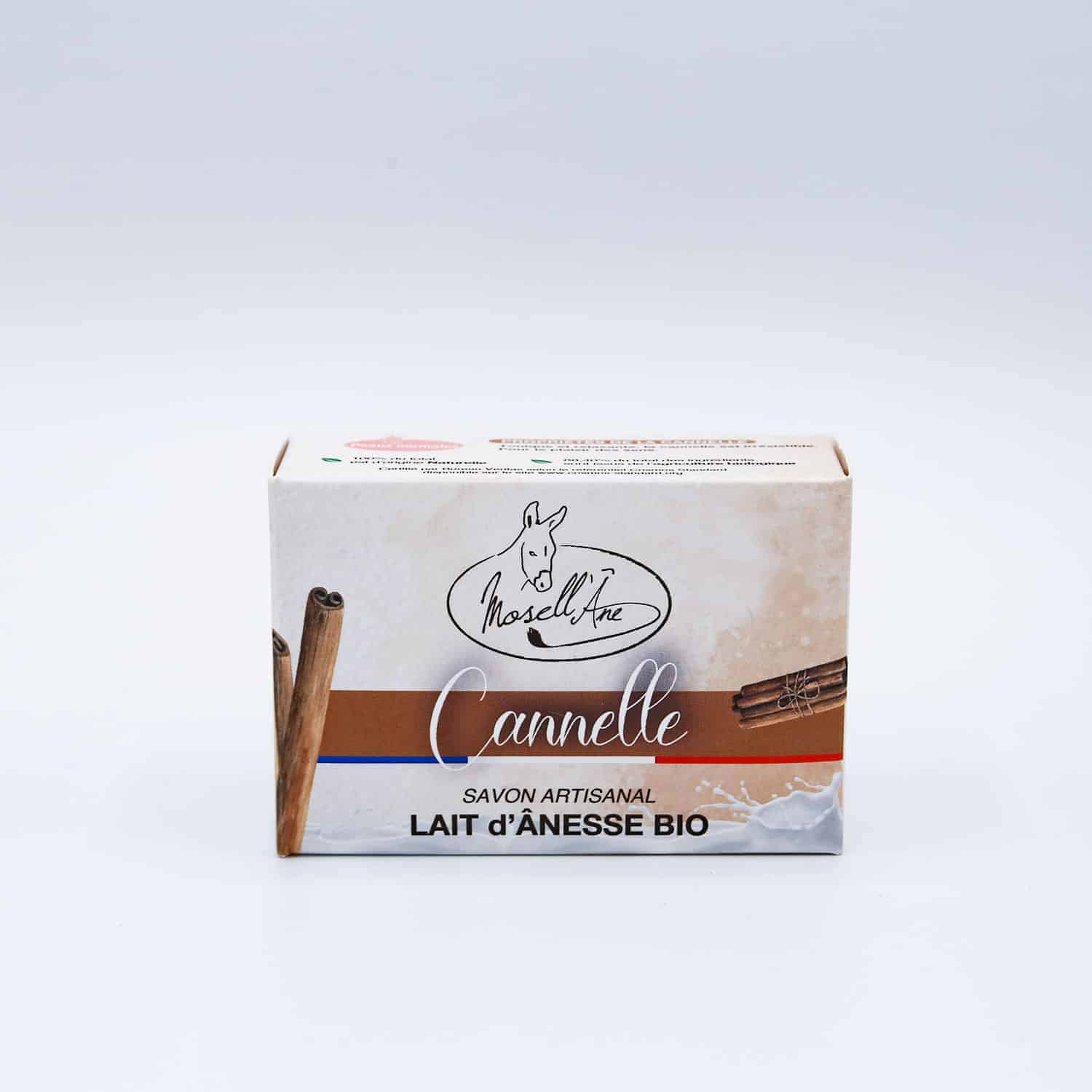 Savon lait d'ânesse BIO à la Cannelle - Mosell'âne 130gr Savon lait d'ânesse BIO à la Cannelle - Mosell'âne 130gr – Image 2