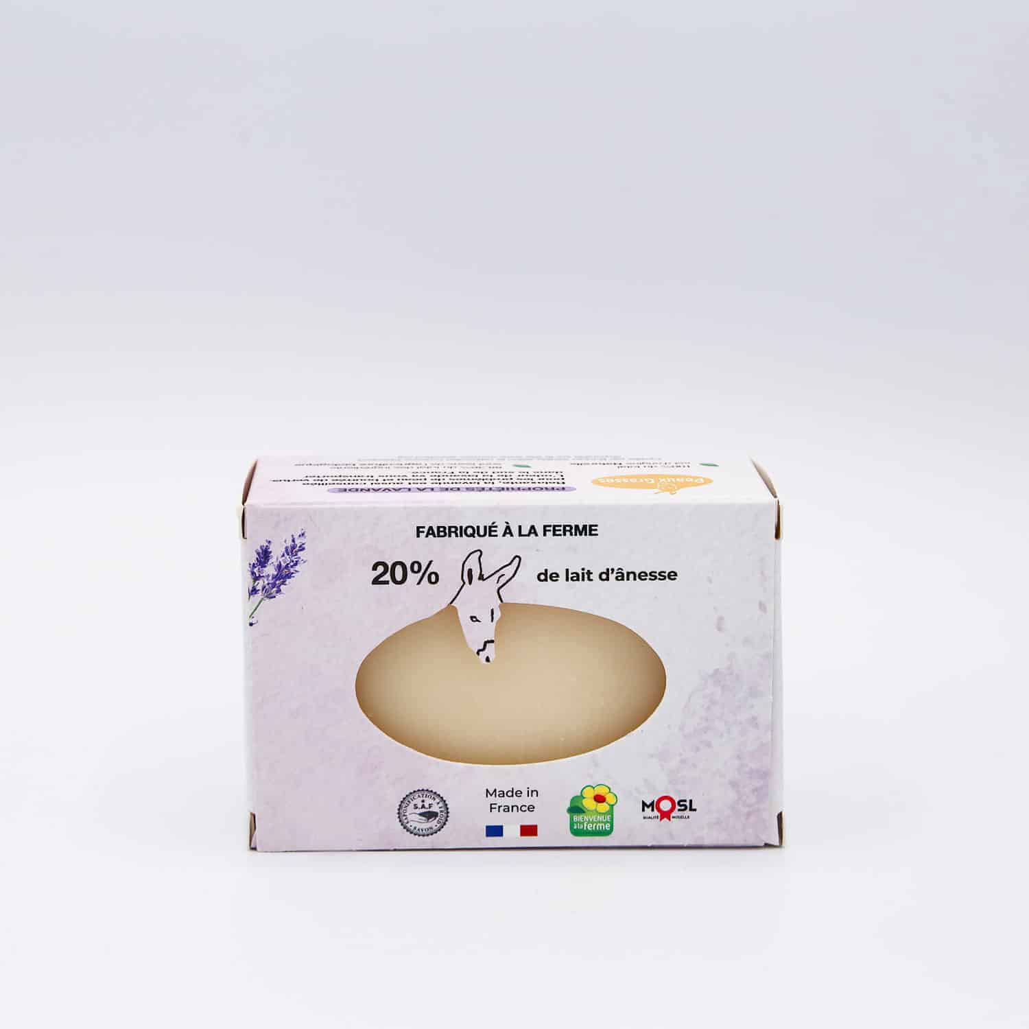 Savon lait d'ânesse BIO à la Lavande - Mosell'âne 130gr Savon lait d'ânesse BIO à la Lavande - Mosell'âne 130gr – Image 4