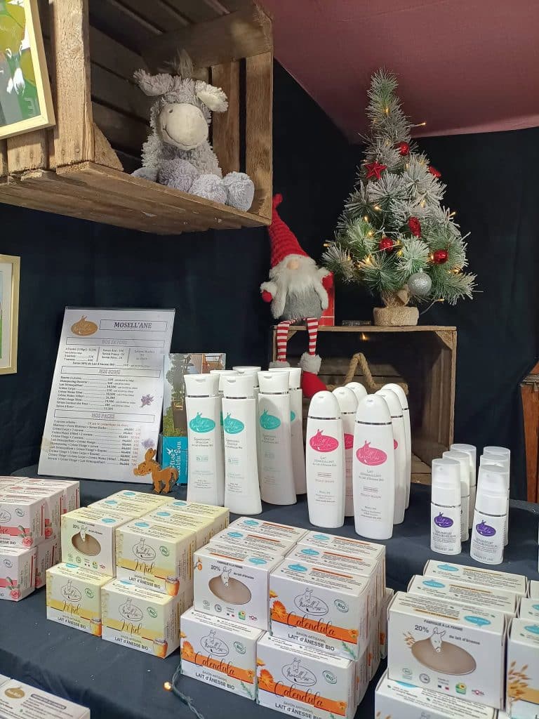 Mosell'âne - Fabrication de Cosmétiques au lait d'ânesses BIO Mosell'âne aux marchés de Noël 2026